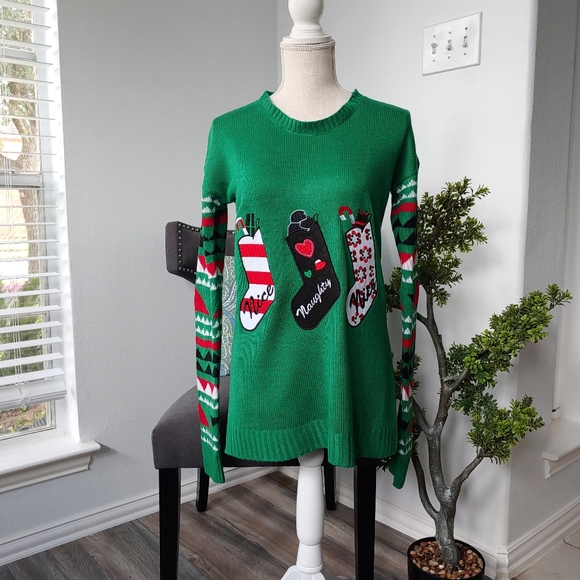 Planet Gold Christmas Sweater - Picture 1 of 11